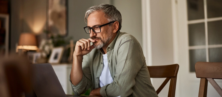 5 Misconceptions About Virtual Offices. A man working from laptop