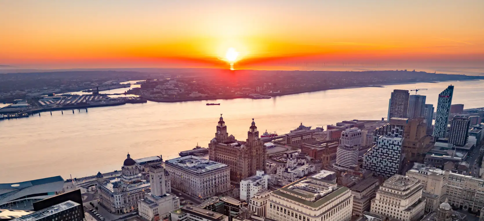 Offices on the Wirral vs Liverpool City Centre Which Is Better Value? Merseyside skyline